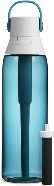 36 oz Hard-Sided Plastic Premium Filtering Water Bottle, BPA-Free