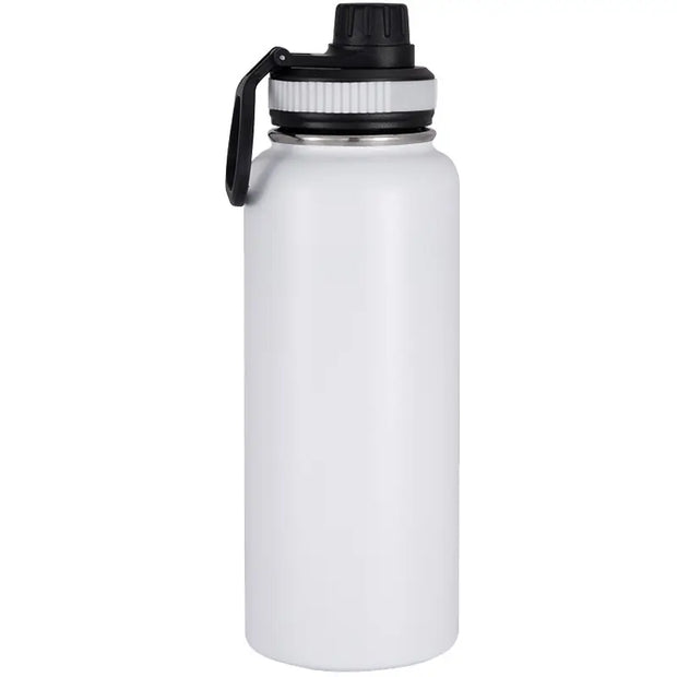 32 Oz Wide Mouth BPA Free Sport Water Bottle for Gym with Spout Lid - Thermal Hot & Cold 1 Litre Pink Water Bottle