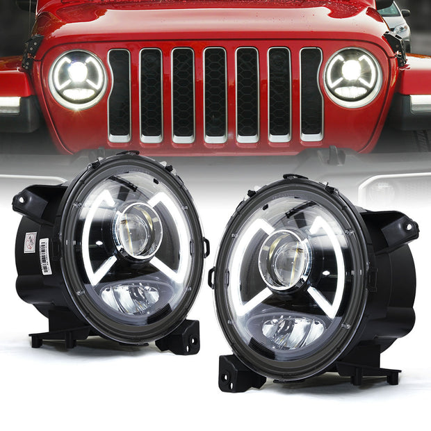 9" DRL LED Headlights for Jeep Wrangler JL 2018+ 4th Gen