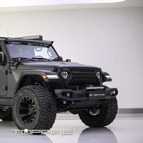 Jeep Wrangler JL 4th Gen Topfire Marauder V Steel & Aluminum Front Bumper