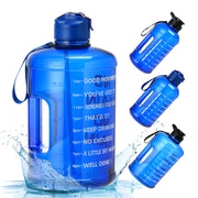 1 Gallon - Water Bottle with Straw & Time Marker, 128oz BPA Free