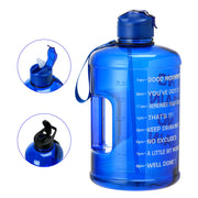 1 Gallon - Water Bottle with Straw & Time Marker, 128oz BPA Free