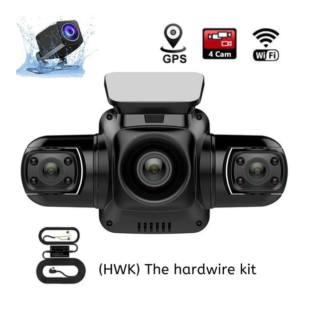 Mini Hidden Car Dash Cam 4CH Car DVR 360 4*1080P HD