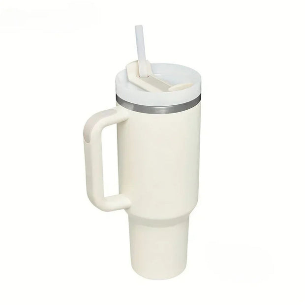 40OZ - 1200ML Insulated Mug / Coffee Thermos with Handle and Straw for Travel and Office