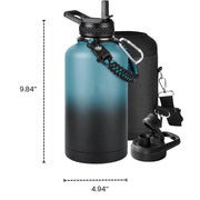 64 Oz Insulated Water Bottle (Magic Black) to 128 oz (Indigo/Black)