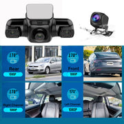 Mini Hidden Car Dash Cam 4CH Car DVR 360 4*1080P HD