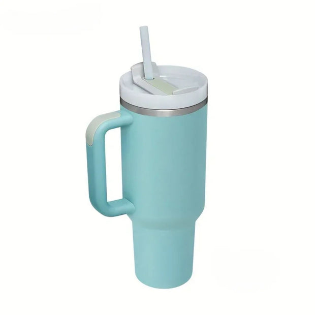 40OZ - 1200ML Insulated Mug / Coffee Thermos with Handle and Straw for Travel and Office