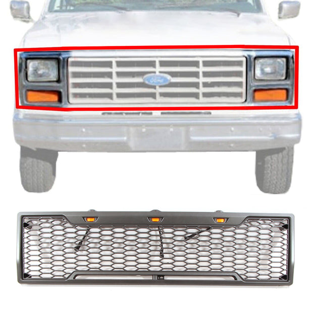 Ford F150 1980-1986 Raptor Style Racing Grills Auto Accessories Modified Front Hood Bumper Grille