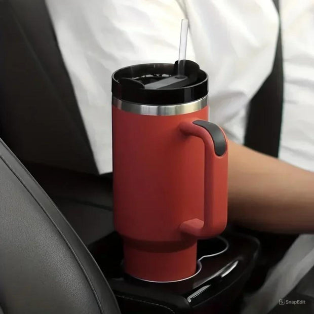 40OZ - 1200ML Insulated Mug / Coffee Thermos with Handle and Straw for Travel and Office