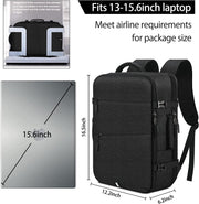 Travel Backpack for Men Women Laptop Backpack 15.6 Inch Flight Approved Carry on Backpack