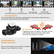 Mini Hidden Car Dash Cam 4CH Car DVR 360 4*1080P HD