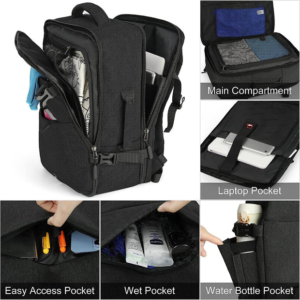 Travel Backpack for Men Women Laptop Backpack 15.6 Inch Flight Approved Carry on Backpack