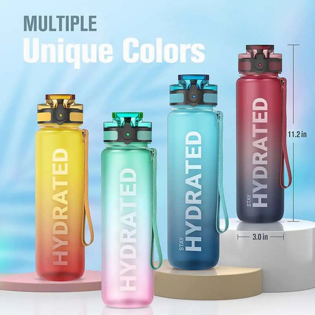 Durable 32oz hydration bottle with a spill-proof design for reliable use.