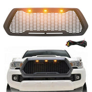 Raptor Style Matte Black Grille w/3 LED Lights - 2016+ Toyota Tacoma