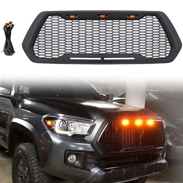 Custom Tacoma Grille with amber lights