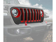 Jeep Wrangler JL 9Pcs Front Grille Trim Inserts Grill Cover