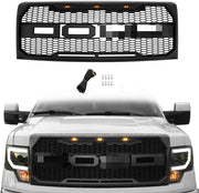 Ford F150 2009-2014 Front Grill Bumper Hood Mesh Grille with LED