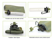 Survival Outdoor Camping & Hiking Portable Water Purification with bag Filtered Water On The Go