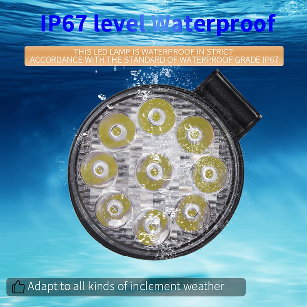 27W 9LED Work Light LED Off-road LED Round Headlamp