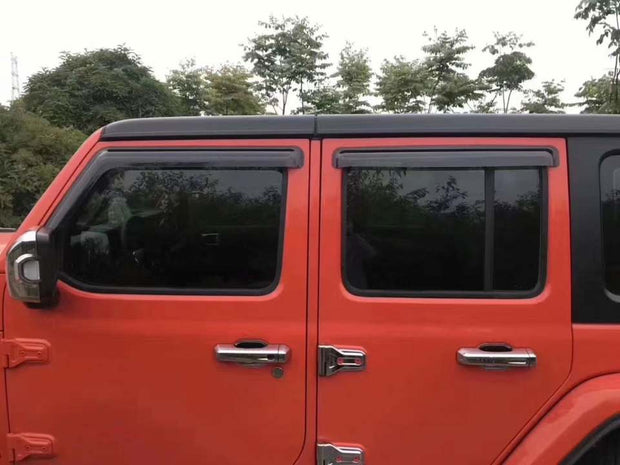 Window Visor In-channel Rain Deflectors for Jeep Wrangler JL 2018+