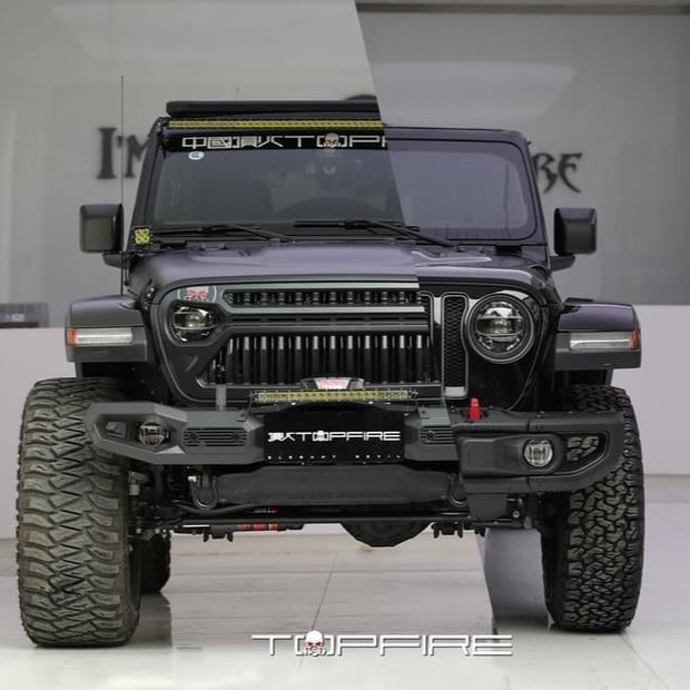 Jeep Wrangler JL 4th Gen Topfire Marauder V Steel & Aluminum Front Bumper