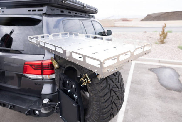 Sleek spare tire utility basket to upgrade your Wrangler's appearance