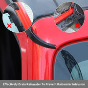 Durable rain diverter extensions to protect your Wrangler's interior