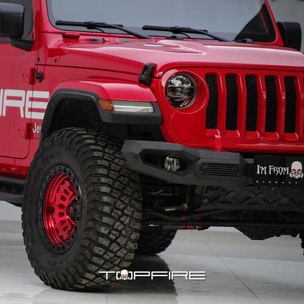 Jeep Wrangler JL 4th Gen Topfire Marauder V Steel & Aluminum Front Bumper