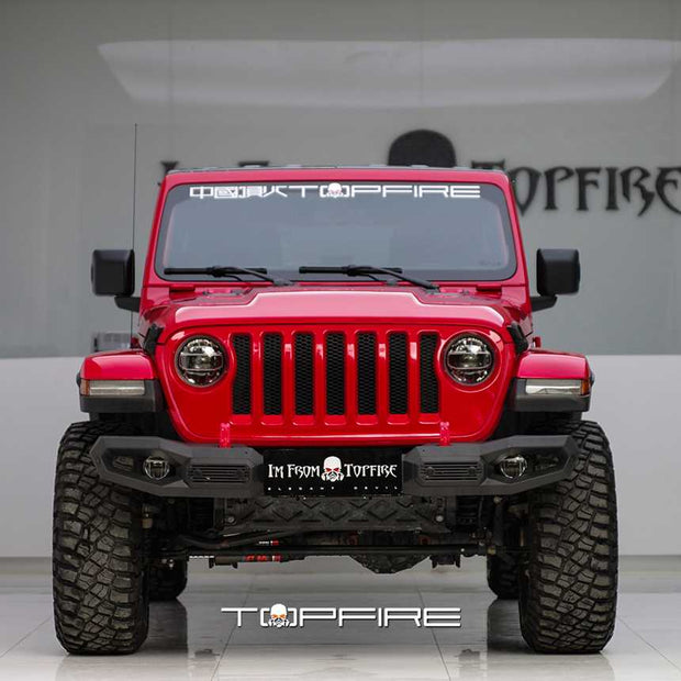 Jeep Wrangler JL 4th Gen Topfire Marauder V Steel & Aluminum Front Bumper