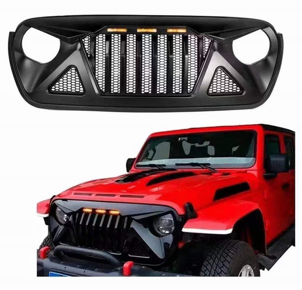 Jeep Wrangler JL 2018+ 4th Gen Front Grill With LED Running Lights