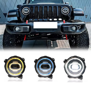 Jeep Wrangler 2018+ 4th Gen Angel Eye Bi Xenon Headlight Pair