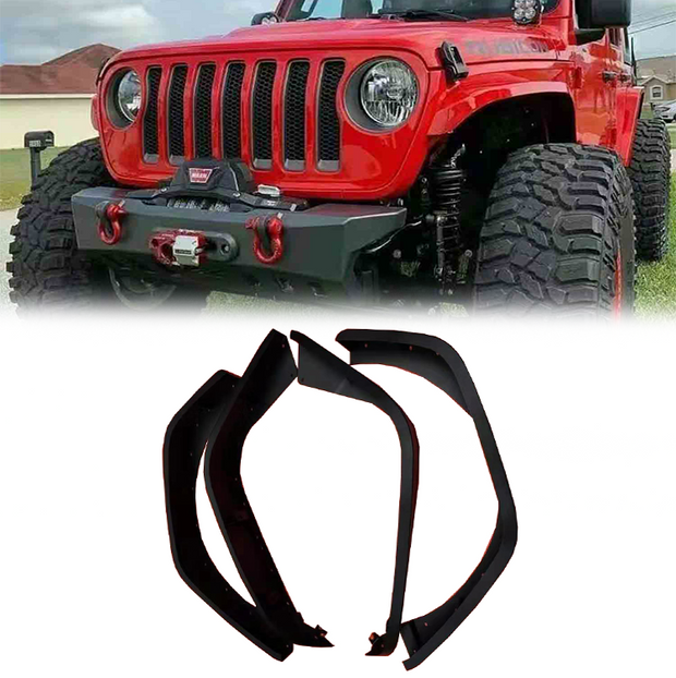 Jeep Wrangler JL 2018-2022 High Clearance Flat Fender Flare Kit