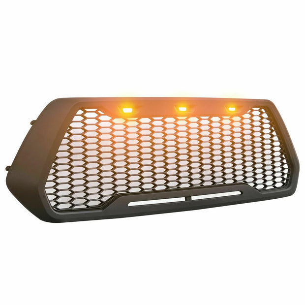 Raptor Style Matte Black Grille w/3 LED Lights - 2016+ Toyota Tacoma