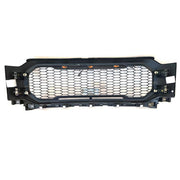 Ford F150 2021+ Black Raptor Style Front Grille Bumper Racing Grills Wiht Amber LED Light