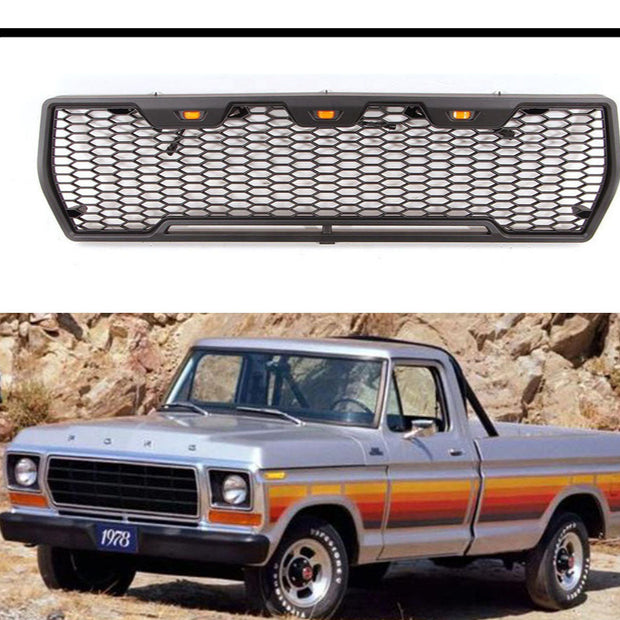 Ford F150 1978-1979 Front Bumepr Hood Honeycomb Mesh Grill Raptor Style