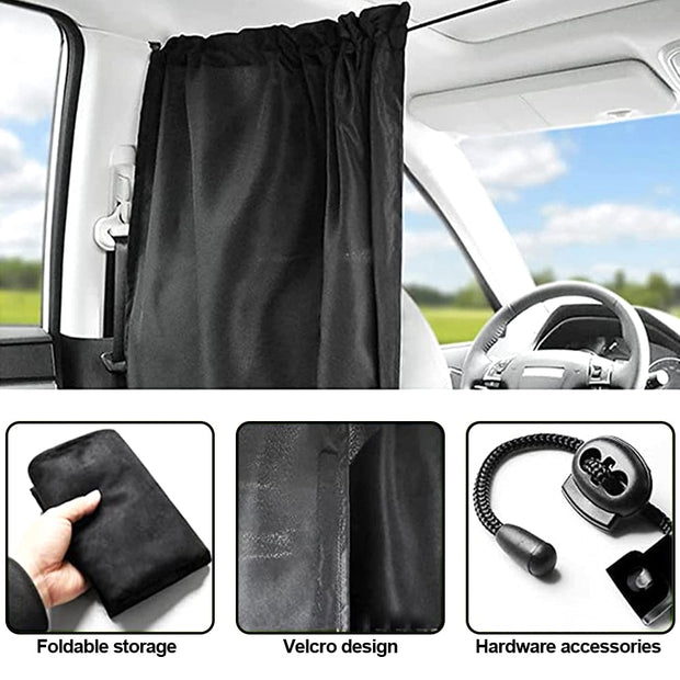 2pcs/set Car Isolation Curtain Partition Protection Curtain