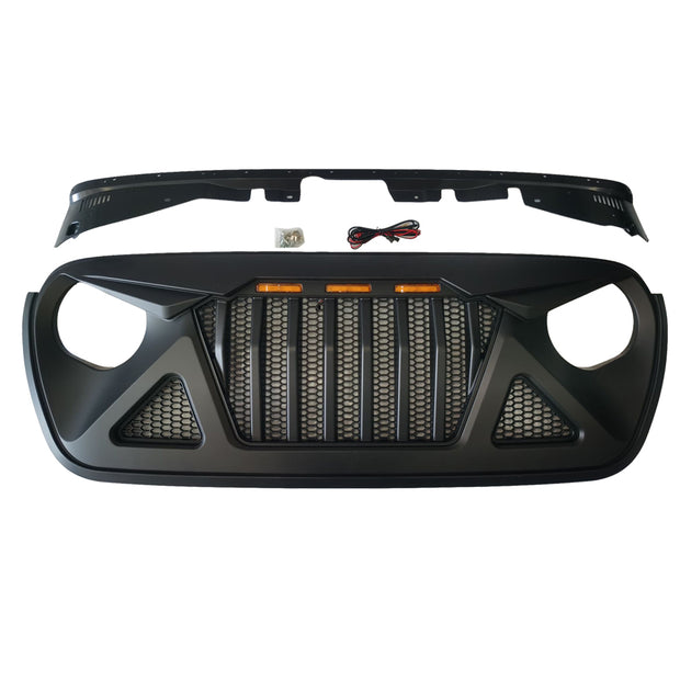 Jeep Wrangler JL 2018+ 4th Gen Front Grill With LED Running Lights