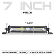 LED Light Bar 7'' 13'' 20 inch DRL Fog Running Led Work Light 4x4 Off Road Led Headlight