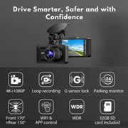 Waterproof rear dash cam for safety
