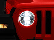 Jeep Wrangler JL & Gladiator 2018-2023 White LED With DRL Headlight