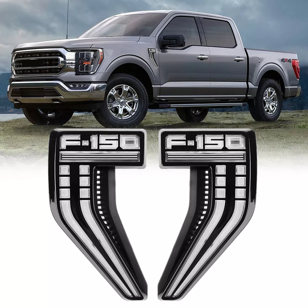 LED Side Fender Front Marker Light Turn Signal for Ford F150 Raptor 2021 2022