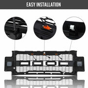 Front Grille For Ford F250 F350 2017-2020 Super Duty Raptor Style Grill