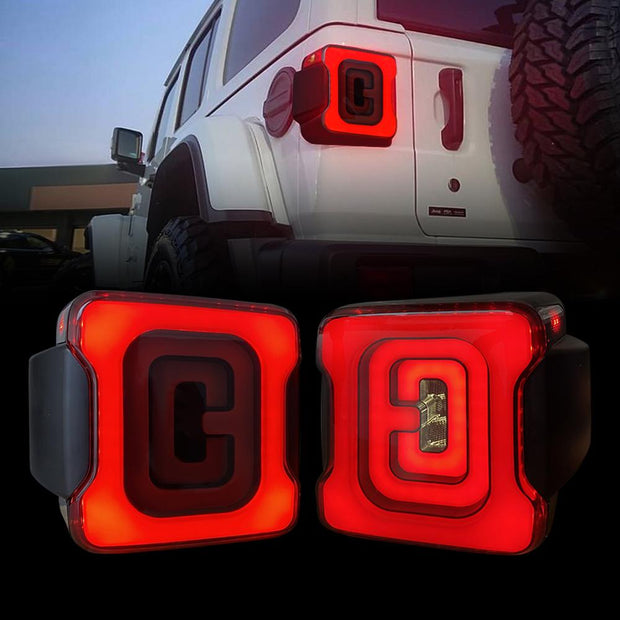 eep Wrangler JL 2018+ 4th Gen Smoked Cover Tunnel Tail Lights