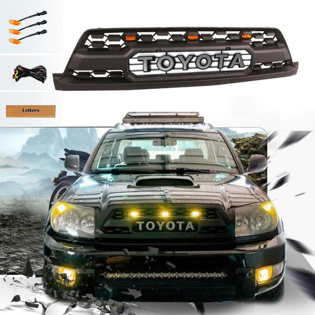 2003 2004 2005 4th Gen Toyota 4Runner TRD PRO Front Grill Replacement With Raptor Lights