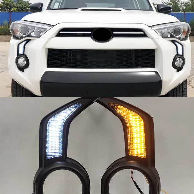 Toyota 4Runner 2014-2022 Front Fog Light Lamp LED DRL Daytime Running Lights