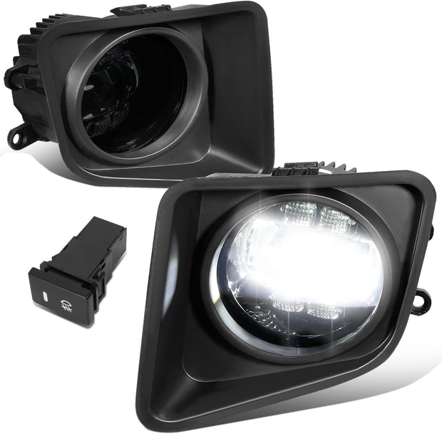 Toyota Tundra 2014-2021 FL-ZTL-363-SM Pair of Black Housing Fog Lights w/Bezels