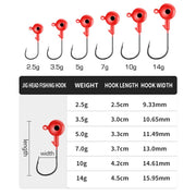 20pcs crank Jig head hook for sea fishing accessories With 5pcs free soft worm bait