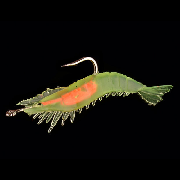 2pcs/lot Shrimp Soft lure Jig Head Hook 60mm 3g Fishing wobbler trolling lures