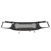 buy our Toyota Tacoma 2001-2004 Honeycomb Bumper Front Grill With 3 Amber LED Grill Lights