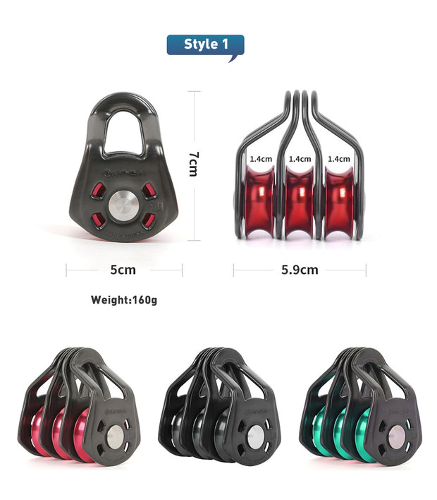 Three Pulley Cableway Crosses Rock Climbing Rescue To Expand Hoisting Ball Bearing Pulley Block